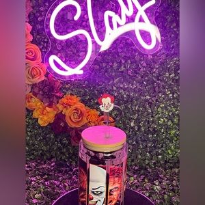 Handcrafted Halloween F•R•I•E•N•D•S Glass Tumbler